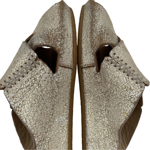 Johnston & Murphy Sonya Gold Leather Sandals Slip On Open Toe COMFY | Size 9.5 - Picture 6 of 12